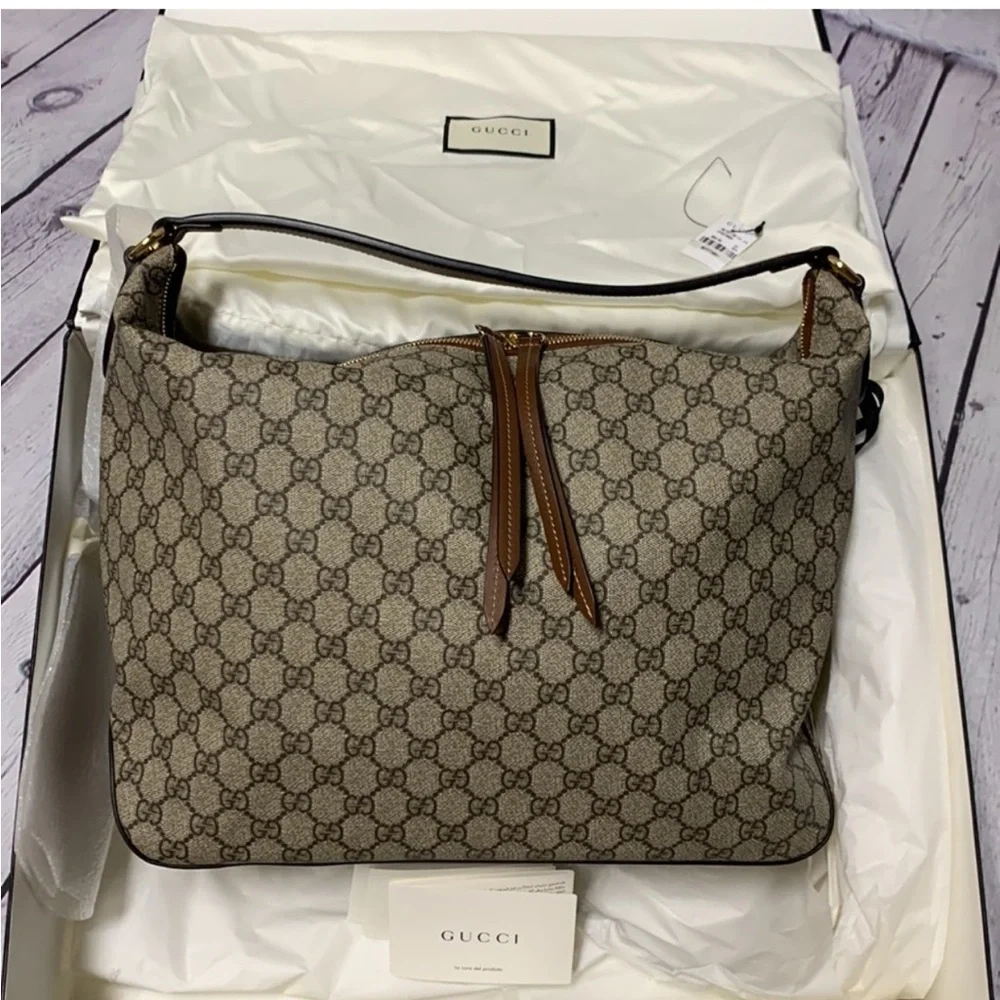Gucci Chain Hobo GG Coated Canvas